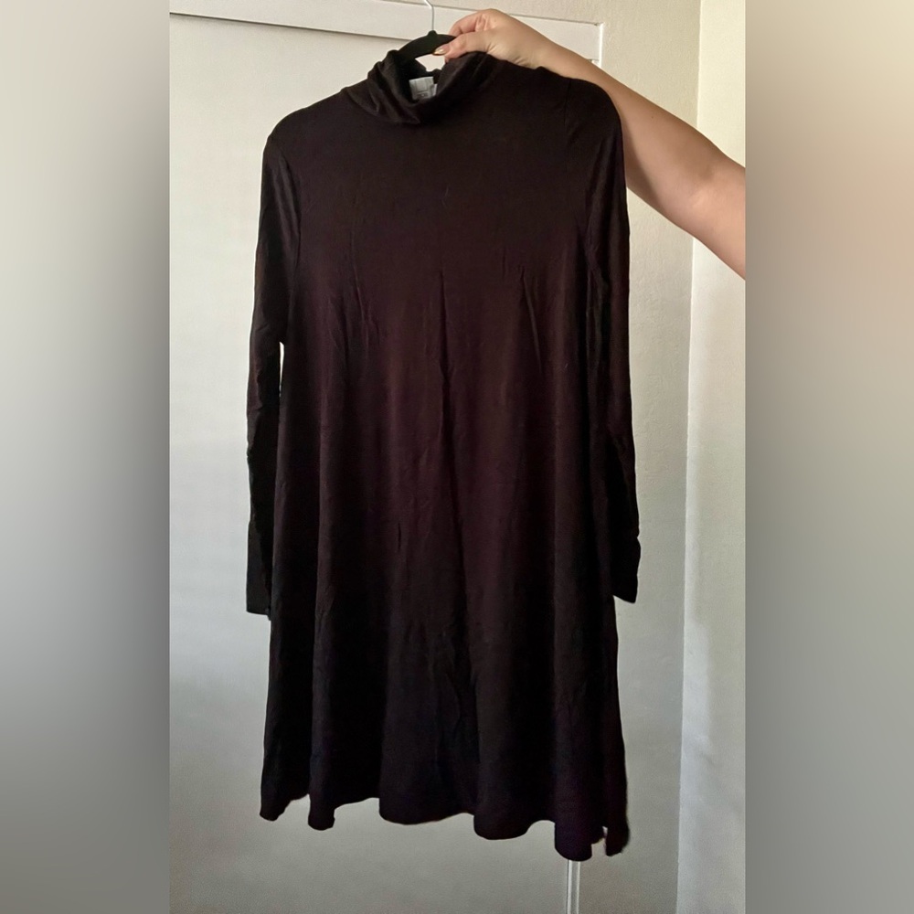 Long sleeve high neck babydoll dress